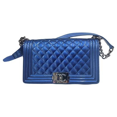 chanel le boy blue patent|Chanel bag history.